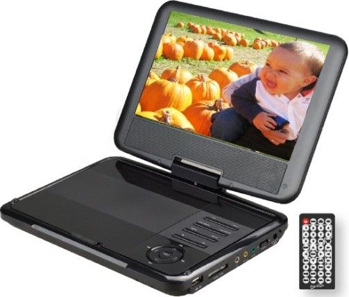 Supersonic SC-179DVD Portable DVD Player with USB/SD Inputs & Swivel Display; 9