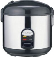 Sunpentown SC-1812S Mr Rice 10 Cups Rice Cooker with Stainless Steel body, Easy one-button operation, Automatic keep warm system, for up to 12 hours, Cool touch exterior, Air-tight lid locks in moisture and flavor, Cook and Keep Warm indicator lights, Removable non-stick inner pot with Non-Stick Fluoropolymer coating, Added cooking versatility with supplied steam tray, UPC 876840003385 (SC1812S SC-1812S SC 1812S) 