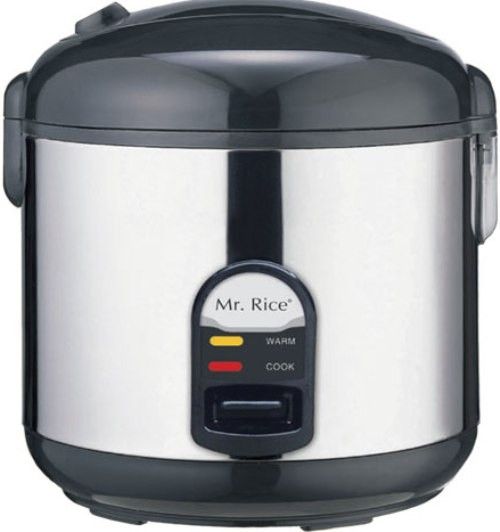 Sunpentown SC-1812S Mr Rice 10 Cups Rice Cooker with Stainless Steel body, Easy one-button operation, Automatic keep warm system, for up to 12 hours, Cool touch exterior, Air-tight lid locks in moisture and flavor, Cook and Keep Warm indicator lights, Removable non-stick inner pot with Non-Stick Fluoropolymer coating, Added cooking versatility with supplied steam tray, UPC 876840003385 (SC1812S SC-1812S SC 1812S)