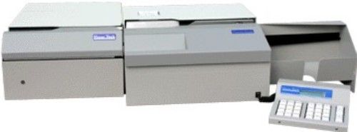 Shear Tech SC-4000E Automatic Check Strip-Coder, Alphanumeric programmable endorser, Full size keyboard and large 2-lines display for easy reading, Encode any number of fields in one pass, Journal printer, Sensors to detect document dog-ear, end of the ribbon, transport and encode failure (SC4000E SC 4000E SC-4000 SC4000)