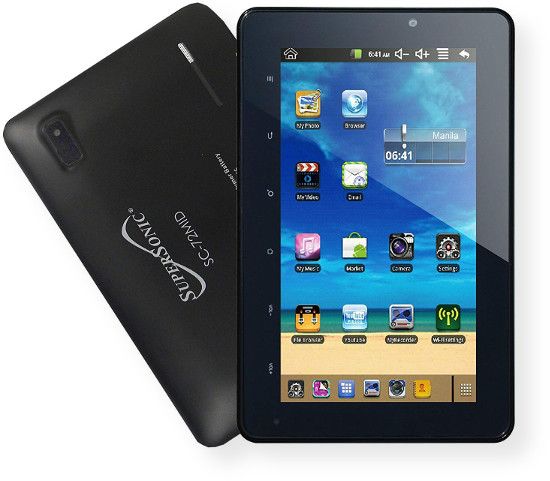 Supersonic SC4507BT 7 Tablet with Android 5.1 and Bluetooth; Black; 7 Capacitive Touchscreen Display; Powered by Android 5.1 Operating System; A33 Quad Core; Bluetooth Compatible Allows You to Connect Most External Bluetooth Enabled Devices; Built in 0.3MP Front and 0.3MP Rear Camera; Built in 8GB Storage; UPC 639131245075 (SC4507BT SC4507BTTABLET SC4507BT-TABLET SC4507-BT SC4507BTSUPERSONIC SC4507BT-SUPERSONIC)   