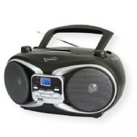 Supersonic SC504SLV CD MP3 AM FM Boombox; Silver; Dynamic High Performance Speakers; Top Loading CD Player; Plays MP3/CD, CD-R, CD-RW; Built in USB Input; Auxiliary Input Jack for Use with External Audio Devices; UPC 639131705043 (SC504SLV SC504-SLV SC504SLVCDMP3 SC504SLV-CDMP3 SC504SLVSUPERSONIC SC504SLV-SUPERSONIC)   