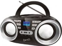 Supersonic SC-506-BK Portable Audio System, Black, 2 x 2W (RMS) Power Output, Frequency Range: FM 87.5-108Mhz, Frequency Response 100Hz-16KHz, Top Loading Programmable MP3/CDPlayer, LCD Display, Built-in USB Input Allows You toPlay Media Devices Such as an MP3 Player, Built-in FM Radio, 3.5mm Auxiliary Input for Most Audio Devices, UPC 639131205069 (SC506BK SC506-BK SC-506BK SC-506) 