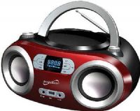 Supersonic SC-509BT-RD Portable Bluetooth Audio System, Red; Top Loading Programmable MP3/CD Player; Plays MP3/CD, CD, CD-R, CD-RW; LCD Display; Built-In BT Receiver Allows You to Stream Music From Your iPad, iPhone, iPod, Smartphone, Android Tablet, Laptop, MP3 Player and Other BT Enabled Devices; UPC 639131805095 (SC509BTRD SC509BT-RD SC-509BTRD SC-509BT)  