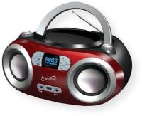 Supersonic SC509BTRED CD MP3 FM Boombox; Red; Top Loading Programmable MP3/CD Player; Plays MP3/CD, CD, CD-R, CD-RW; LCD Display; Built-In BT Receiver Allows You to Stream Music From Your iPad, iPhone, iPod, Smartphone, Android Tablet, Laptop, MP3 Player and Other BT Enabled Devices; UPC 639131805095 (SC509BTRED SC509BT-RED SC509BTREDCDMP3 SC509BTRED-CDMP3 SC509BTREDSUPERSONIC SC509BTREd-SUPERSONIC) 
