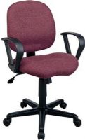 Office Star SC59 Sculptured Task Chair with Contemporary Loop Arms, Contoured cushions, Built-in lumbar support, Pneumatic seat height adjustment, Fully upholstered outer backrest, Locking tilt control, Adjustable tilt tension, Contemporary Loop arms, 19.5" W x 18" D x 3" T Seat Size, 17.75" W x 18" H x 2.5" T Back Size (SC-59 SC 59) 