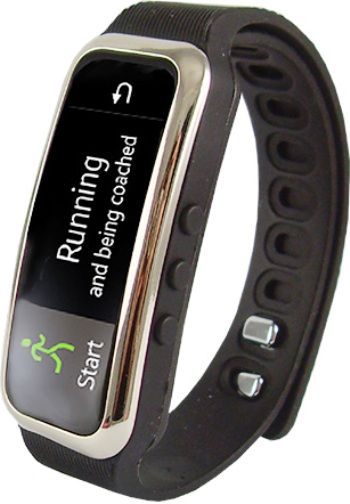 Supersonic SC61SW-BLK Fitness Wristband with Bluetooth, Black; 0.91