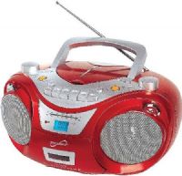 Supersonic SC-709CDRD Portable MP3/CD Player, Red, Top Loading CD Player, Built-in AM/FM Radio, Single Cassette Recorder, Built-in USB Input, Plays MP3/CD/CD-R/CD-RW, AUX In Jack For External Audio Players, AC/DC Operational, LCD Display, Records From CD and Radio, 20 Programmable CD Memories, UPC 639131807099 (SC709CDRD SC 709CDRD SC-709CD SC-709) 