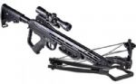 Sigthmark SC73002 Risen XLT 385 Crossbow Package; 350 FPS arrow speed; Compound levering system; Quick and quiet cams; Composite, ultra-stiff split limb design; Durable, CNC machined riser; Telescope stock for customized fit; Draw Weight 2000lbs; Arrow Speed 385fps (390 grain); Arrow Speed 365fps (425 grain); Power Stroke 14"; Length 35.5" - 38"; UPC 810119018694 (SC73002 SC73002) 