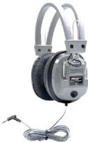 HamiltonBuhl SC-7V SchoolMate Deluxe Stereo Headphone with 3.5 mm Plug and Volume Control, Gray; Deluxe, Over-Ear design; Replaceable Leatherette ear cushions; Volume control on ear cup; 3.5mm stereo jacketed plug; 5 feet Dura-Cord: Chew-resistant, PVC-sleeved, kink and knot resistant braided cord; 40mm Speaker drivers; UPC 681181120154 (HAMILTONBUHLSC7V SC7V SC 7V) 