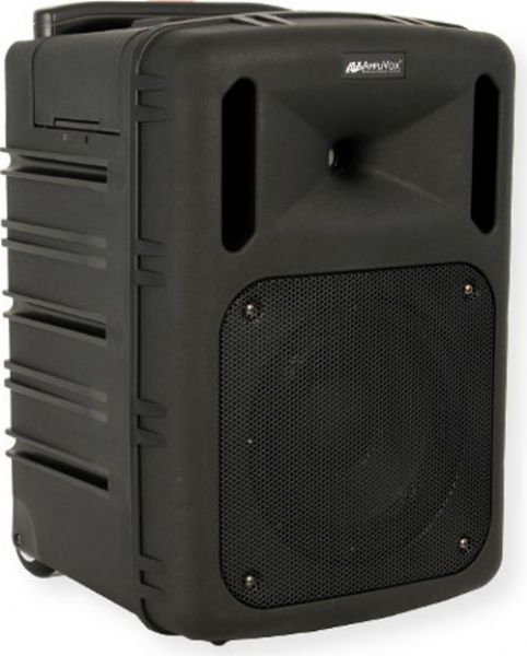 Amplivox SC800 Titan Wireless Powered Companion Speaker; Used with SW800 Titan Wireless Portable PA System (optional speaker transmitter - S1692T must be installed); Has a built-in 100 watt amplifier and wireless receiver with 8