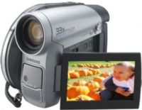 Samsung SC-DC164 Remanufactured Digital Camcorder, 33x Optical Zoom/1200x Digital Zoom, Records on 3.5-Inch DVD-RW, DVD-R, DVD+RW, DVD+R-Dual Layer Discs, 2.7-Inch Wide LCD-230K Color Viewfinder, USB 2.0 Connection, A/V Output, Digital Image Stabilization, 16:9 Recording and Viewing Option, 640 x 480 Resolution, MPEG4 Recording/Webcam (SC-DC164 SC DC164 C SCDC164) 