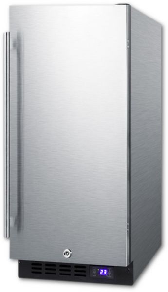 Summit SCFF1533BCSS Frost-Free Freezer For Built-In Or Freestanding Use, 15