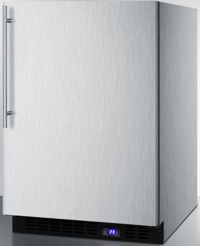 Summit SCFF53BXCSSHVIM Frost-free Built-in Undercounter All-freezer for Residential or Commercial Use with Factory Installed Icemaker and Stainless Steel Wrapped Exterior, 4.72 cu.ft. Capacity, RHD Right Hand Door Swing, Frost-free operation, Professional vertical handle, Digital thermostat, Recessed LED light (SC-FF53BXCSSHVIM SCF-F53BXCSSHVIM SCFF-53BXCSSHVIM SCFF53BXCSSHV SCFF53BXCSS SCFF53BX SCFF53)