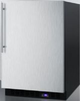 Summit SCFF53BXSSHVIM Frost-free Built-in Undercounter All-freezer for Residential or Commercial Use with Factory Installed Icemaker and Stainless Steel Wrapped Door, Black Cabinet, 4.72 cu.ft. Capacity, RHD Right Hand Door Swing, Professional stainless steel vertical handle, Digital thermostat, Recessed LED light (SC-FF53BXSSHVIM SCF-F53BXSSHVIM SCFF-53BXSSHVIM SCFF53BXSSHV SCFF53BX SCFF53B SCFF53) 
