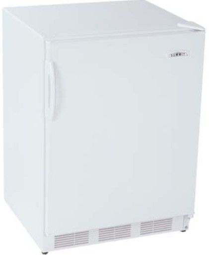 Summit SCFF55IMKeypad Built-in Upright All-Freezer with 5.0 cu. ft. Capacity, Adjustable Shelves, Frost-Free, Ice Maker, Keypad Lock and Commercially Approved, White with Wire Shelves, White Body Color, White Door Color, Reversible Door Swing, 3 Adjustable Shelves, 4 Large Level Legs, Fan forced circulation (SCFF-55IMKeypad SCFF 55IMKeypad)