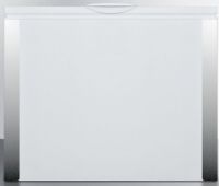 Summit SCFM82 Commercially Approved Upright Freezer with 7 cu. ft. Capacity Manual Defrost, White, Commercially approved for use in foodservice establishments, Manual defrost operation and static cooling system, Seamless interior liner simplifies clean-up, 7 cu.ft. interior with removable basket UPC  761101052090 (SCFM82) 