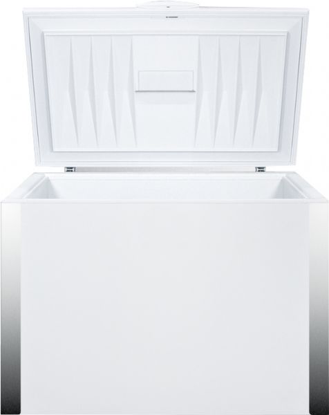 Summit SCFR120, Capacity 15 c.f. wide frost-free chest freezer, All-freezer, Forced air cooling, Lock, Basket, 115 volt, 60 cycle, Dimensions 33