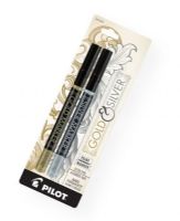 Pilot SC-GS2 Metallic Paint Marker Extra Fine Gold/Silver 2-Pack; Contains brilliant metallic-looking paint that adheres to virtually any surface; Can be used for controlled fine line or broad shading; Ideal for marking photo mat board, Tyvek envelopes, plastic, leather, metal, wood, glass, cardboard, or any dark surface; Permanent, archival safe, acid-free ink; UPC 072838414007 (PILOTSCGS2 PILOT-SCGS2 PILOT-SC-GS2 PILOT/SCGS2 SCGS2 ARTWORK DRAWING) 