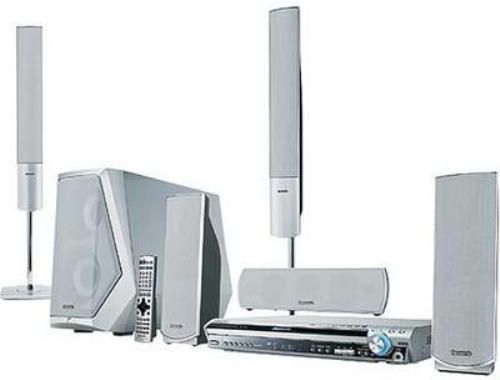 Panasonic SC-HT930 Code Free Home Theater System with Built-In Progressive Scan 5-DVD Changer, Front Tower Speakers, Surround Speakers, Compact Center Channel Satellite Speaker, and Dual Unit Active Subwoofer with Diamond Design, DVD-RAM Compatible (SCHT930 SC HT930 SCH-T930 SCHT-930)