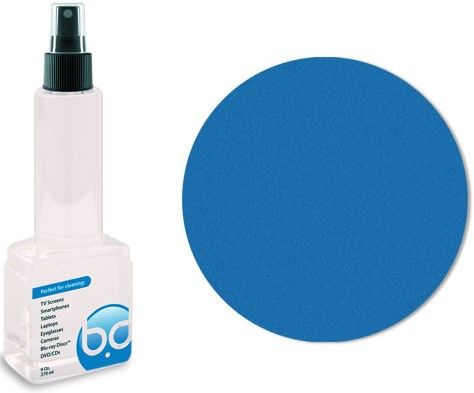 Bell'O SCL1090 Screen Cleaner Kit; Vented cap assures dry, clean storage of included MicroFilament cleaning cloth; Ammonia/Alcohol free; Won't harm protective coatings on LED, LCD & Plasma TV screens; Optical quality cloth won't scratch surfaces; Residue free; Anti-static; Safe for daily use; Includes: 9 oz. (270ml) Screen Cleaner and a 9