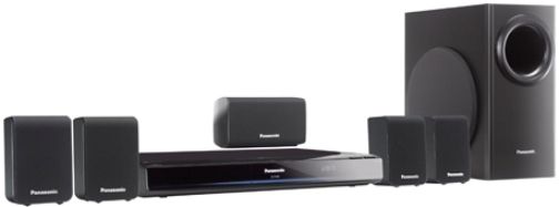 Panasonic SC-PT480 Refurbished DVD Home Theater Sound System, 1000 watts, 5.1 Channel, 1080p Upconversion, Front Surround Mode, HDMI Audio Return Channel, Selectable Speaker Layout (Surround or Front), Audio Return Channel (ARC), Easy Setup, Optical-In x1, Integrated iPhone/iPod Dock, Subwoofer Level, Center Focus (SCPT480 SC PT480 SCP-T480 SCPT-480 SCPT480-R)