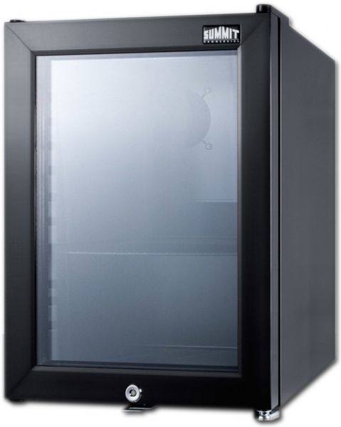 Summit SCR114L Freestanding Counter Depth Compact Refrigerator With .85 cu.ft. Capacity, 1 Wire Shelf, Field Reversible Doors, Right Hinge, With Door Lock, Automatic Defrost, Factory Installed Lock, Commercially Approved In Black, 14