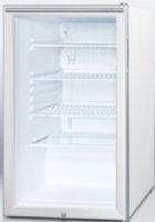 Summit SCR450LBI7HHADA Commercially Listed ADA Compliant 20" Wide Glass Door All-refrigerator for Built-in Use, Auto Defrost with Factory Installed Lock and Horizontal Handle, White Cabinet, 4.1 cu.ft. capacity, Reversible door, RHD Right Hand Door Swing, Adjustable shelves, Interior light, Adjustable thermostat (SCR-450LBI7HHADA SCR 450LBI7HHADA SCR450LBI7HH SCR450LBI7 SCR450LBI SCR450L SCR450) 