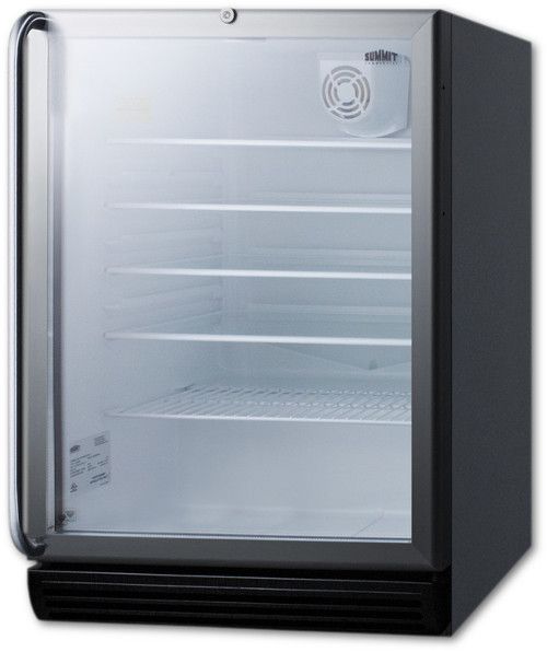 Summit SCR600BGLSHADA Commercially Listed ADA Compliant 5.5 cu.ft. Freestanding Beverage Center In A 24