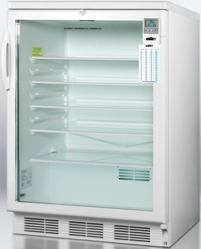 Summit SCR600LBIMEDDTADA Refrigerator With Glass Door, 5.5 cu.ft. Capacity, 25.5
