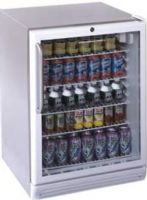 Summit SCR600L-OS 25 1/2" Outdoor Undercounter Refrigerator with Glass Door - Stainless Steel, 5.5 cu.ft. Capacity, Front lock; 12" stainless steel handle; Adjustable thermostat; 100% CFC Free; Energy efficient design; 115 Volts; 60 cycle; 3 prong plug (SCR600L OS SCR600LOS SCR600L0S SCR-600L) 