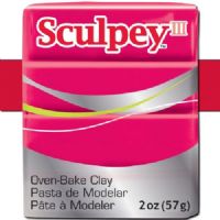 Sculpey S302-083 Polymer Clay, 2oz, Red; Sculpey III is soft and ready to use right from the package; Stays soft until baked, start a project and put it away until you're ready to work again, and it won't dry out; Bakes in the oven in minutes; This very versatile clay can be sculpted, rolled, cut, painted and extruded to make just about anything your creative mind can dream up; UPC 715891110836 (SCULPEYS302083 SCULPEY S302083 S302-083 III POLYMER CLAY RED) 