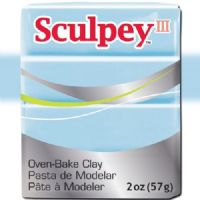 Sculpey S302-1144 Polymer Clay, 2oz, Sky Blue; Sculpey III is soft and ready to use right from the package; Stays soft until baked, start a project and put it away until you're ready to work again, and it won't dry out; Bakes in the oven in minutes; This very versatile clay can be sculpted, rolled, cut, painted and extruded to make just about anything your creative mind can dream up; UPC 715891111444 (SCULPEYS3021144 SCULPEY S3021144 S302-1144 III POLYMER CLAY SKY BLUE) 