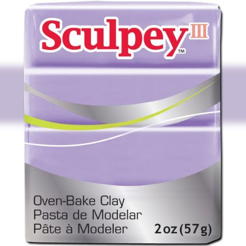 Sculpey S302-1216 Polymer Clay, 2oz, Spring Lilac; Sculpey III is soft and ready to use right from the package; Stays soft until baked, start a project and put it away until you're ready to work again, and it won't dry out; Bakes in the oven in minutes; This very versatile clay can be sculpted, rolled, cut, painted and extruded to make just about anything your creative mind can dream up; UPC 715891112160 (SCULPEYS3021216 SCULPEY S3021216 S302-1216 III POLYMER CLAY SPRING LILAC)