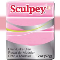 Sculpey S302-303 Polymer Clay, 2oz, Dusty Rose; Sculpey III is soft and ready to use right from the package; Stays soft until baked, start a project and put it away until you're ready to work again, and it won't dry out; Bakes in the oven in minutes; This very versatile clay can be sculpted, rolled, cut, painted and extruded to make just about anything your creative mind can dream up; UPC 715891113035 (SCULPEYS302303 SCULPEY S302303 S302-303 III POLYMER CLAY DUSTY ROSE) 