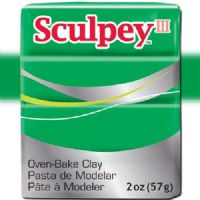 Sculpey S302-323 Polymer Clay, 2oz, Emerald; Sculpey III is soft and ready to use right from the package; Stays soft until baked, start a project and put it away until you're ready to work again, and it won't dry out; Bakes in the oven in minutes; This very versatile clay can be sculpted, rolled, cut, painted and extruded to make just about anything your creative mind can dream up; UPC 715891113233 (SCULPEYS302323 SCULPEY S302323 S302-323 III POLYMER CLAY EMERALD) 