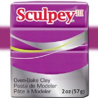 Sculpey S302-515 Polymer Clay, 2oz, Violet; Sculpey III is soft and ready to use right from the package; Stays soft until baked, start a project and put it away until you're ready to work again, and it won't dry out; Bakes in the oven in minutes; This very versatile clay can be sculpted, rolled, cut, painted and extruded to make just about anything your creative mind can dream up; UPC 715891115152 (SCULPEYS302515 SCULPEY S302515 S302-515 III POLYMER CLAY VIOLET) 