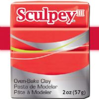 Sculpey S302-583 Polymer Clay, 2oz, Red Hot Red; Sculpey III is soft and ready to use right from the package; Stays soft until baked, start a project and put it away until you're ready to work again, and it won't dry out; Bakes in the oven in minutes; This very versatile clay can be sculpted, rolled, cut, painted and extruded to make just about anything your creative mind can dream up; UPC 715891115831 (SCULPEYS302583 SCULPEY S302583 S302-583 III POLYMER CLAY RED HOT RED) 
