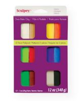 Sculpey S3VMC12 III Polymer Clay 12-Color Classic Set; Soft and ready to use right from the package; Plus, the product stays soft until baked; Work on projects for days without worrying about dry-out; Bakes in the oven in minutes; This very versatile clay can be sculpted, rolled, cut, painted and extruded through the Sculpey clay extruder to make just about anything; UPC 715891112458 (SCULPEYS3VMC12 SCULPEY-S3VMC12 III-S3VMC12 S3VMC12 SCULPTING ARTWORK) 