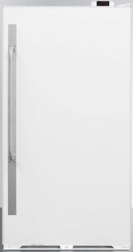 Summit SCUR18NC Commercially Approved Upright All-refrigerator, White, 16.7 cu.ft. Capacity, RHD Right Hand Door Swing, Large capacity, Frost-free operation, Factory installed lock provides security you can count on, Professional towel bar handle, Basket, Interior light, Fan-forced cooling, Adjustable shelves, Door storage (SC-UR18NC SCU-R18NC SCUR-18NC SCUR18)