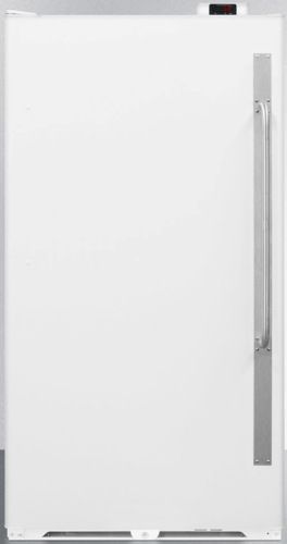 Summit SCUR18NCLHD Commercially Approved Upright All-refrigerator, White, 16.7 cu.ft. Capacity, LHD Left Hand Door Swing, Large capacity, Frost-free operation, Factory installed lock provides security you can count on, Professional towel bar handle, Basket, Interior light, Fan-forced cooling, Adjustable shelves, Door storage (SC-UR18NCLHD SCU-R18NCLHD SCUR-18NCLHD SCUR18NC SCUR18)