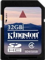 Kingston SD4/32GB Flash memory card - SDHC Memory Card, 32 GB Storage Capacity, 4 MB/s read Speed Rating, Class 4 SD Speed Class, SDHC Memory Card Form Factor, 3.3 V Supply Voltage (SD432GB SD4-32GB SD4 32GB) 