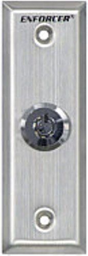 Seco-Larm SD-71002-V0 ENFORCER Request-to-Exit Key Switch Platee; Shunt switch, slimline plate; Stainless-steel plate; Includes maintained ON/OFF keylock switch; Switch can be left ON or OFF; Key is removable from the ON or OFF position; Key #1300 (SD71002V0 SD71002-V0 SD-71002V0) 