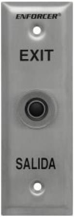 Seco-Larm SD-7101KBPE1Q ENFORCER Push-to-Exit Plate, Black pushbutton, Stainless-steel face-plate, 