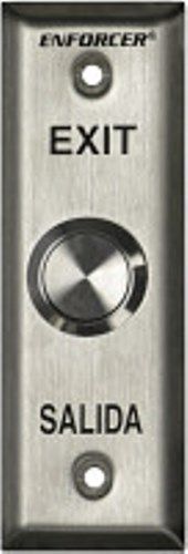Seco-Larm SD-7104SGEX1Q ENFORCER Vandal-Resistant Slimline Push-to-Exit Plate, Stainless-steel face-plate, High quality stainless-steel pushbutton, Both attractive and vandal resistant, 