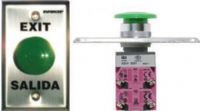 Seco-Larm SD-7201GFPE1Q ENFORCER Push-to-Exit Single-gang Plate, 1-1/2" Green mushroom-cap button, Stainless-steel face-plate, DPDT switch, Two N.O. & Two N.C. contacts, ea. rated 5A@125VAC, "EXIT" and "SALIDA" printed on plate (SD7201GFPE1Q SD 7201GFPE1Q SD-7201-GFPE1Q)  