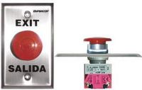 Seco-Larm SD-7201RCPE1Q ENFORCER Push-to-Exit Single-gang Plate, 1-1/2" Red mushroom-cap button, Stainless-steel face-plate, NO/NC contact rated 5A@125VAC, "EXIT" and "SALIDA" printed on plate (SD7201RCPE1Q SD 7201RCPE1Q SD-7201-RCPE1Q)  