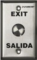 Seco-Larm SD-7204SGEX1Q ENFORCER Vandal-Resistant Single-gang Push-to-Exit Plate, Stainless-steel face-plate, High quality stainless-steel pushbutton, Both attractive and vandal resistant, "EXIT" and "SALIDA" silk-screened on plate, Fits into standard single-gang box, Equipped with 1 N.O. and 1 N.C. (DPST) switch rated 5A@250VAC (SD7204SGEX1Q SD 7204SGEX1Q SD-7204-SGEX1Q SD-7204SGE-X1Q)  