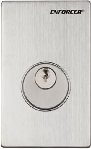 Seco-Larm SD-72081-6MQ ENFORCER Single-Gang Mortise Cylinder Key Switch; Keyed mortise cylinder (2 keys included); Mortise cylinder removable for ease of keying; Flush mount with vandal-resistant screws; Chrome-plated aluminum back plate fits to single-gang box; Stainless-steel front cover conceals mounting screws (SD720816MQ SD72081-6MQ SD-720816MQ) 