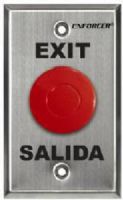 Seco-Larm SD-7213-RSP ENFORCER Request-to-Exit Single-gang Plate with Pneumatic Timer, 1-1/2" Red mushroom-cap button, Built-in pneumatic timer - no power required (1~60s), Excellent for installations where supplying additional timer power is inconvenient, Reliable American-made pneumatic components (SD7213RSP SD7213-RSP SD-7213RSP)  